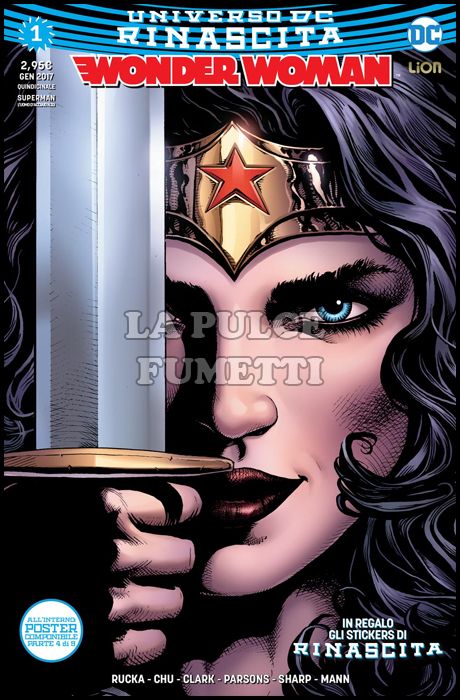 SUPERMAN L'UOMO D'ACCIAIO #    33 - WONDER WOMAN 1 - RINASCITA + STICKERS + POSTER ( 4 DI 9 )